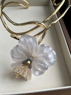 🆕 Alexis Bittar Pansy Lucite Vine Collar - night Pansy-only 1